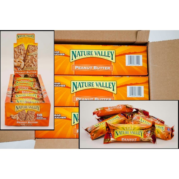 Nature Valley Barra de Snack Doble de Mantequilla de Cacahuate 26.82 oz. Caja, PK108 - 16000-33550