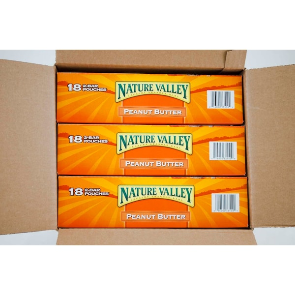 Nature Valley Barra de Snack Doble de Mantequilla de Cacahuate 26.82 oz. Caja, PK108 - 16000-33550
