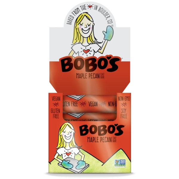 Barritas de Avena Bobo's Barrita de Maple y Nuez Pacana sin Gluten y Vegana de 3 oz., Paquete de 48 - 112-D