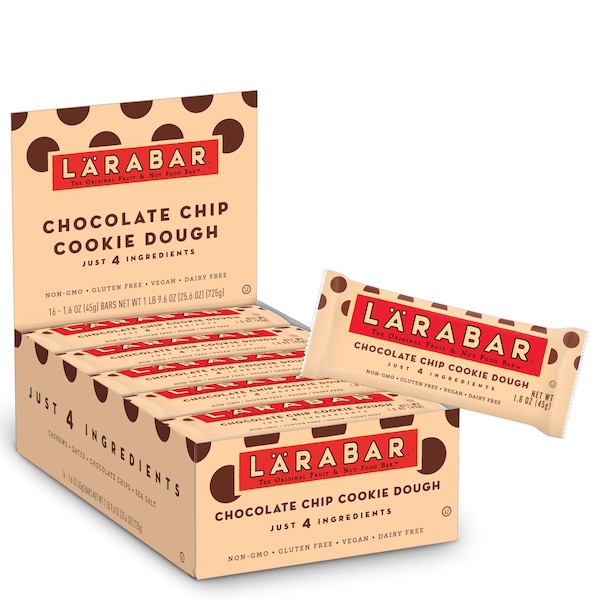 Larabar Larabar Masa de Galleta con Chispas de Chocolate 1.6 oz., PK64 - 21908-41867