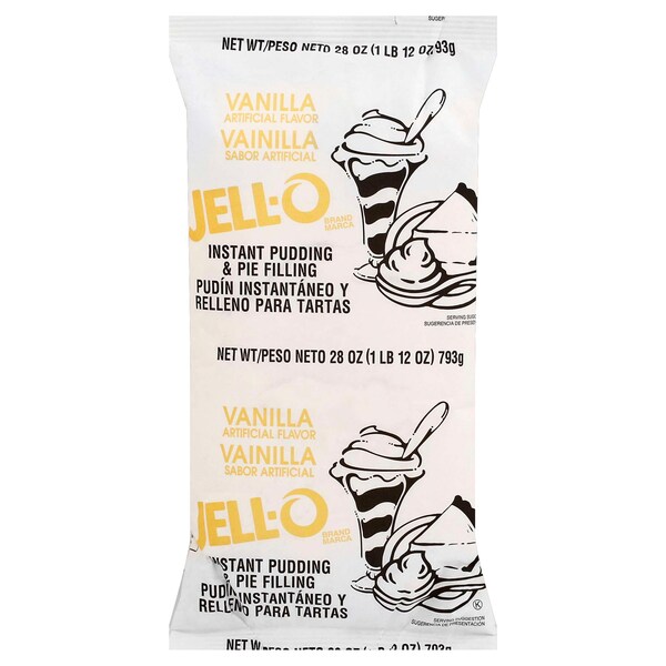 Gelatina Jell-O Instantánea sabor vainilla 1.75 libras, paquete de 12 - 10043000832728
