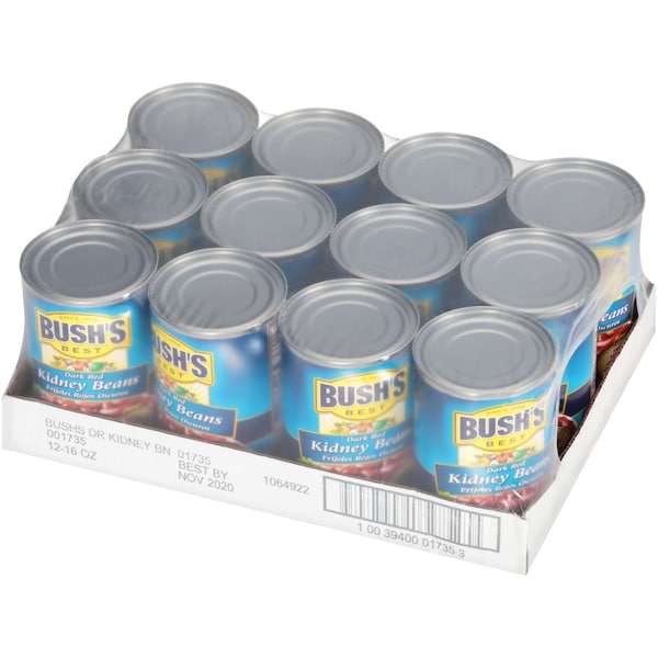 Bush's Best Frijoles Rojos Oscuros Kidney 16 oz., Paq12 - 01735