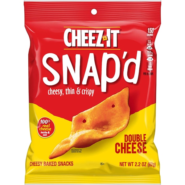 Cheez-It Cheez-It Snap'D Galletas de Doble Queso 2.2 oz., Paquete de 6 - 2410011422