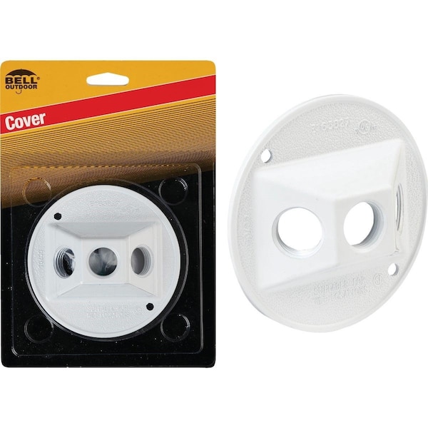 Bell Electrical Box Cover, Die-Cast Aluminum, Lampholder/Cluster Cover - 5197-6