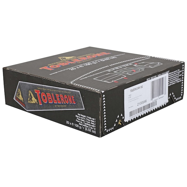 Barra de Chocolate Oscuro Toblerone de 3.52 oz, PK80 - 545