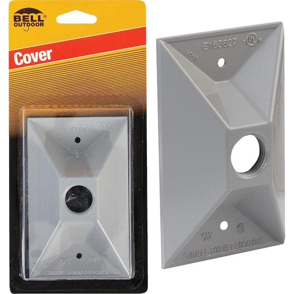 Bell Electrical Box Cover, 1 Gang, Die-Cast Aluminum - 5186-5