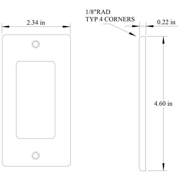 Mulberry Electrical Box Cover, 1 Gang, Rectangular, Steel, GFCI Receptacle and Raised Cover - 11608