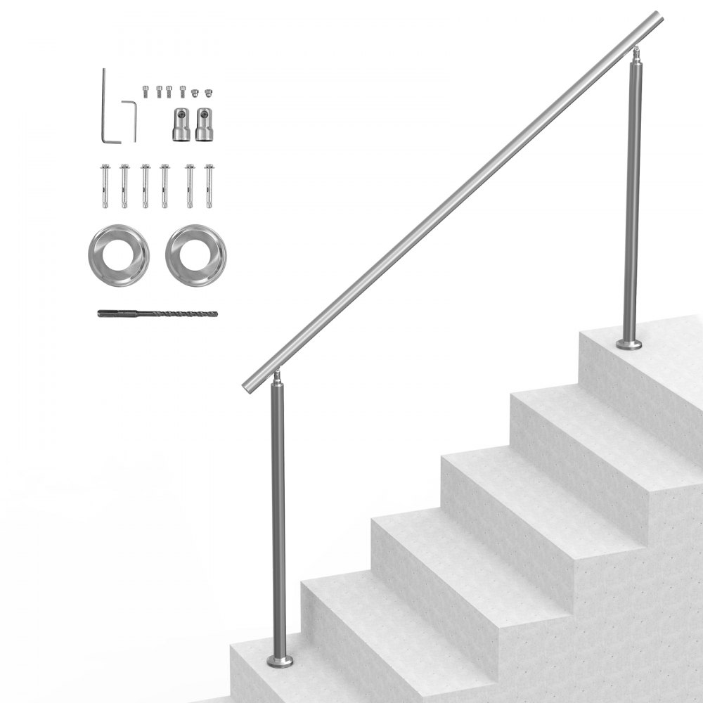 VEVOR 70.9 in/180cm Handrails for Outdoor Steps Staircase Seniors Porch Deck - BXGSLZFS180C0LCPKV0