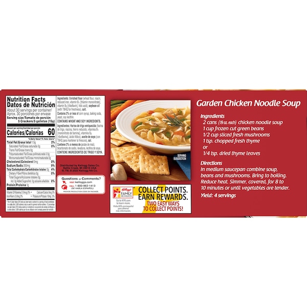 Keebler Keebler Zesta Original Galletas Soda de Sal 16 oz. Caja, PK12 - 3010000133