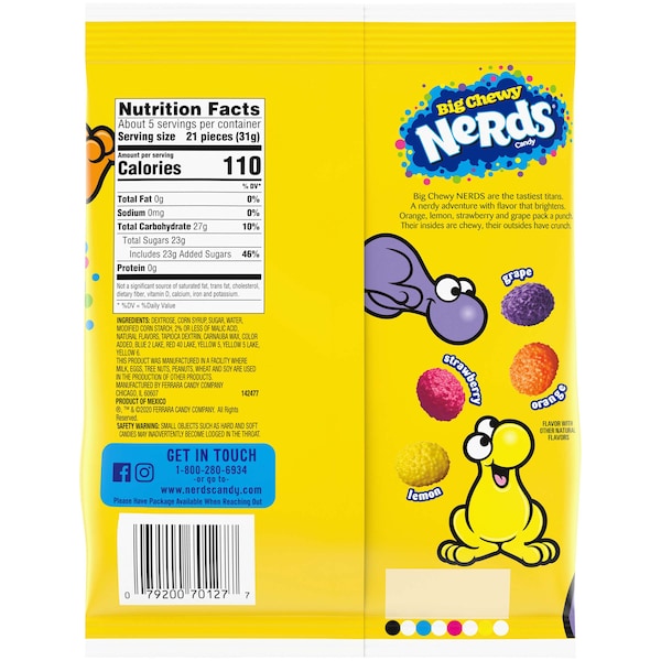 Nestle Nestle Big Chewy Bolsa Mediana 6 oz., Paquete de 12 - 00079200702137U