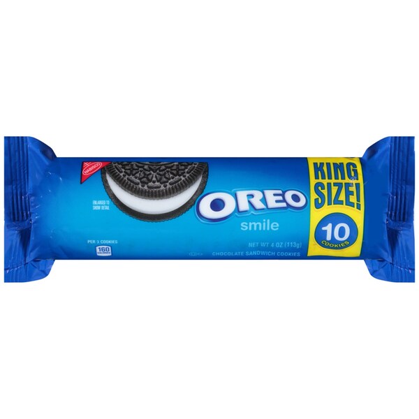 Galletas de chocolate Nabisco Oreo tamaño King Size, paquete de 4 oz - 120185.