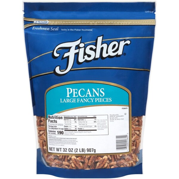 Fisher Fisher Fancy Large Pecan Pieces 32 oz., PK3 - 91662A

Piezas grandes de nuez pecana Fisher Fisher Fancy de 32 oz., PK3 - 91662A