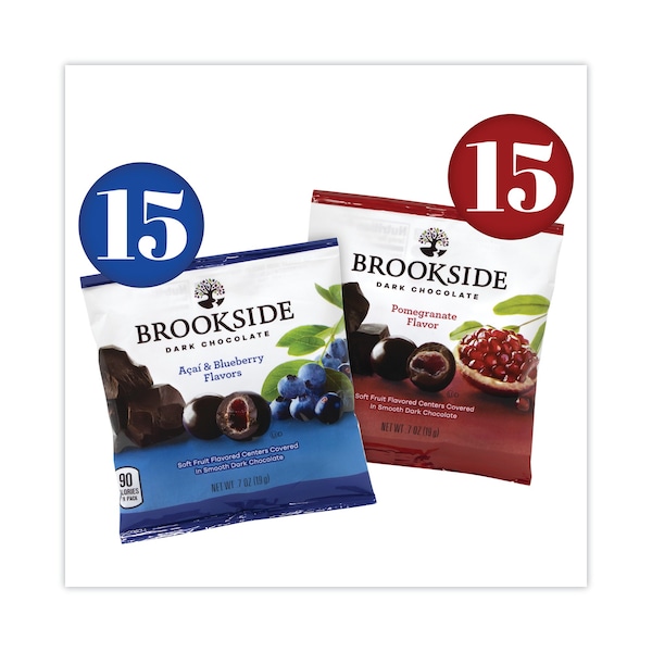 Chocolate negro con frutas Brookside, Arándano Açaí y Granada, PK30, 30PK - 38932