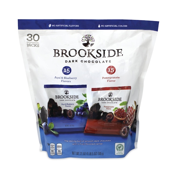 Chocolate negro con frutas Brookside, Arándano Açaí y Granada, PK30, 30PK - 38932