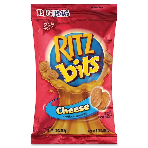 Galletas Ritz con Queso Ritz Bits, 3 oz, Paquete de 12 - 00677