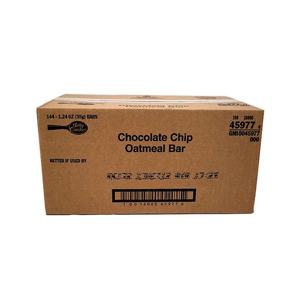 Barra de avena con chispas de chocolate envuelta individualmente Betty Crocker 1.24 oz., PK144 - 16000-45977