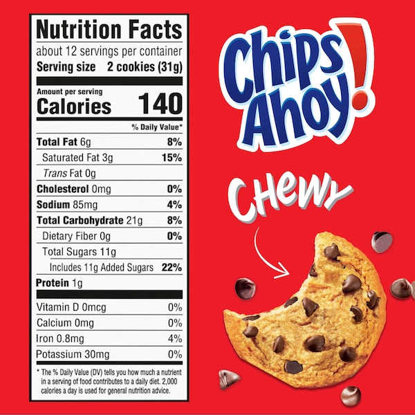 Chips Ahoy! Galletas de Chocolate con Chispas de Chocolate masticables de Nabisco Chips Ahoy 13 oz., Paquete de 12 - 03223