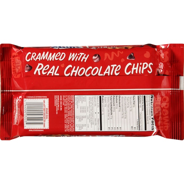 Chips Ahoy! Galletas de Chocolate con Chispas de Chocolate masticables de Nabisco Chips Ahoy 13 oz., Paquete de 12 - 03223
