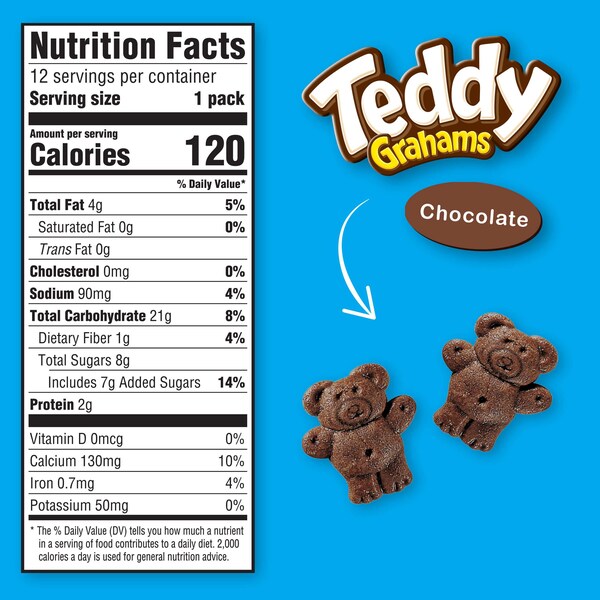 Galletas de Chocolate Teddy Grahams Nabisco Nabisco 10 oz., paquete de 6 - 04557