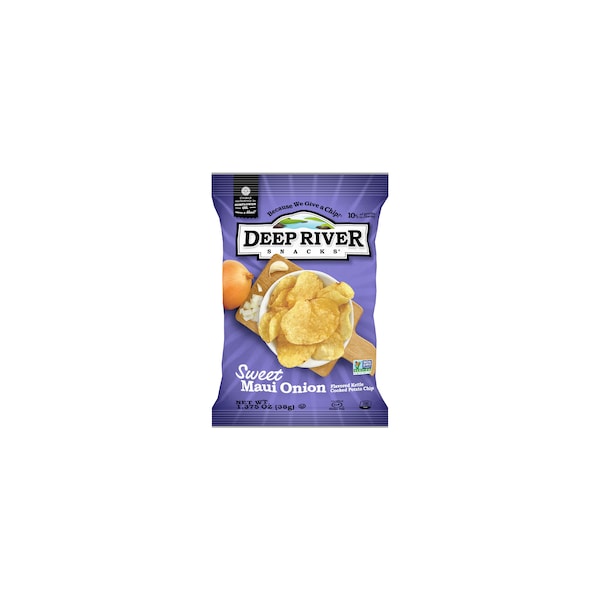 Papas Fritas Kettle de Deep River Snacks sabor Sweet Maui Onion 1.375 oz., Paquete de 48 - 10020
