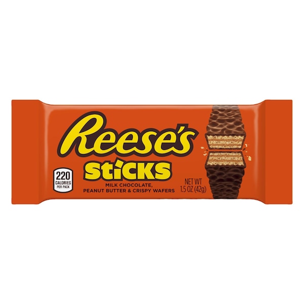 Hershey's Reese's Sticks Crisp Wafer Barra de Caramelo de Chocolate con Leche y Mantequilla de Cacahuate de 1.5 oz - 3400015141