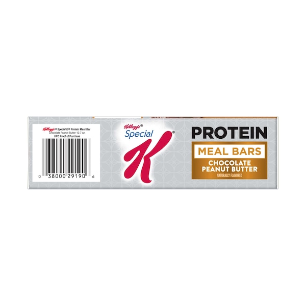 Barras de Comida de Proteína Kellogg's Special K de Chocolate y Mantequilla de Cacahuate, 1.59 oz, paquete de 48 - 3800029189