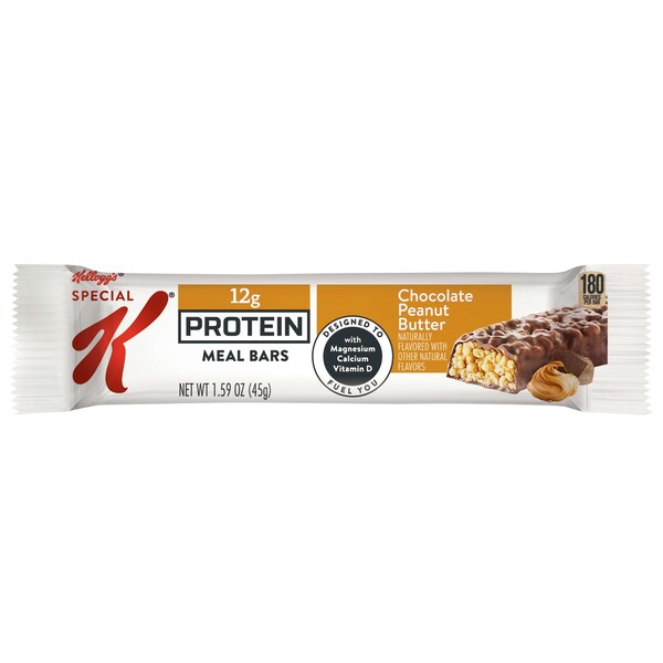Barras de Comida de Proteína Kellogg's Special K de Chocolate y Mantequilla de Cacahuate, 1.59 oz, paquete de 48 - 3800029189