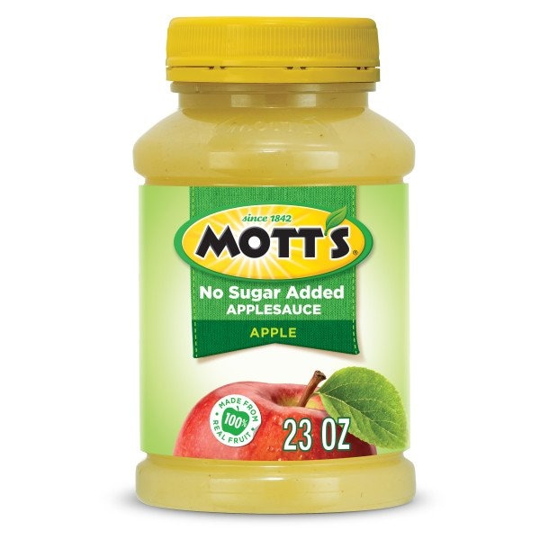 Puré de manzana Mott's sin azúcar 23 oz. Tarro, paquete de 12 - 10029841
