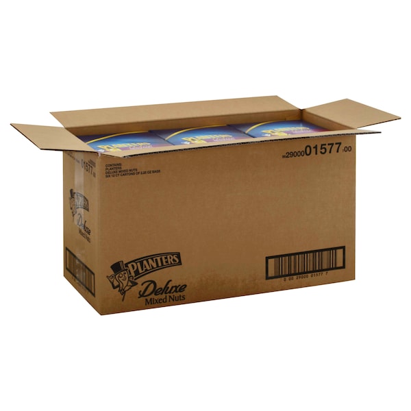 Kraft Planters Deluxe Mixed Nuts 2.25 oz. Tubo, PK72 - 00029000015777