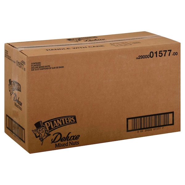 Kraft Planters Deluxe Mixed Nuts 2.25 oz. Tubo, PK72 - 00029000015777
