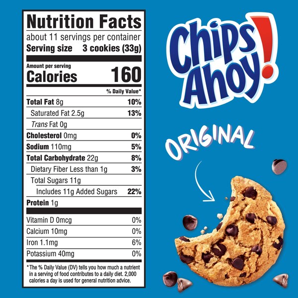 Nabisco Galletas Chips Ahoy Originales con Chispas de Chocolate 13 oz., Pq12 - 03219