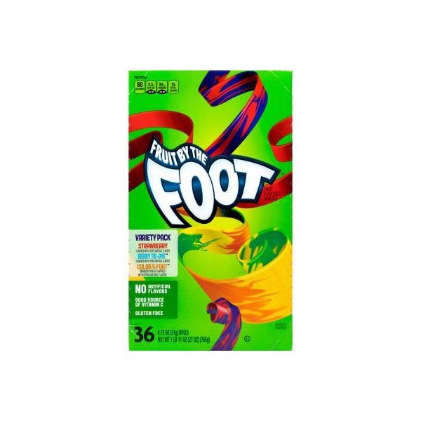 Paquete de variedad de Green Rabbit Holdings Fruit By The Foot, 0.75 oz, 36 unidades - 20900408
