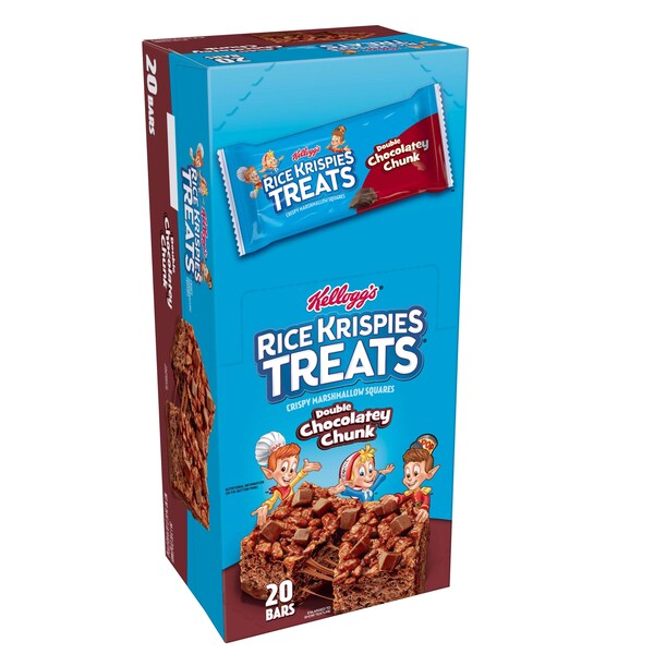 Kelloggs Double Chocolate Chunk Rice Krispie Treats Paquete de 1.3 oz, PK80 - 3800026847