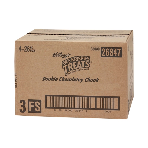 Kelloggs Double Chocolate Chunk Rice Krispie Treats Paquete de 1.3 oz, PK80 - 3800026847