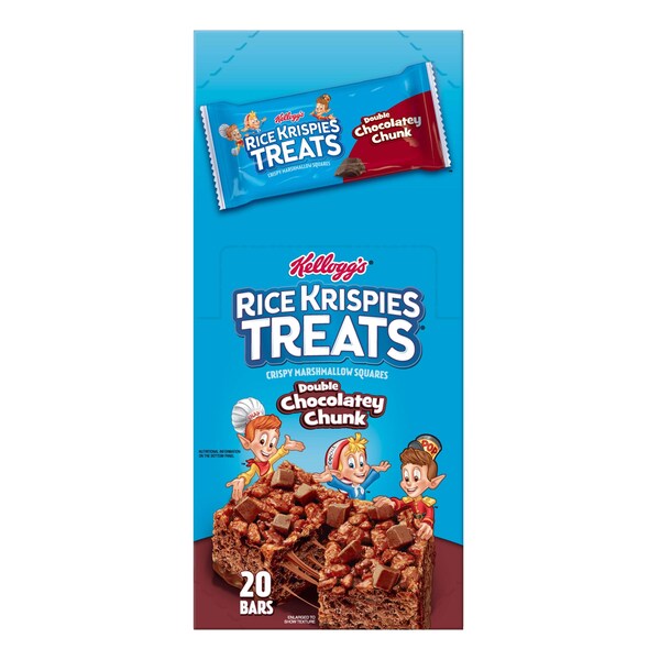 Kelloggs Double Chocolate Chunk Rice Krispie Treats Paquete de 1.3 oz, PK80 - 3800026847