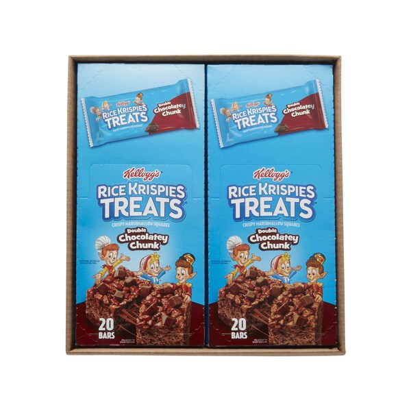 Kelloggs Double Chocolate Chunk Rice Krispie Treats Paquete de 1.3 oz, PK80 - 3800026847