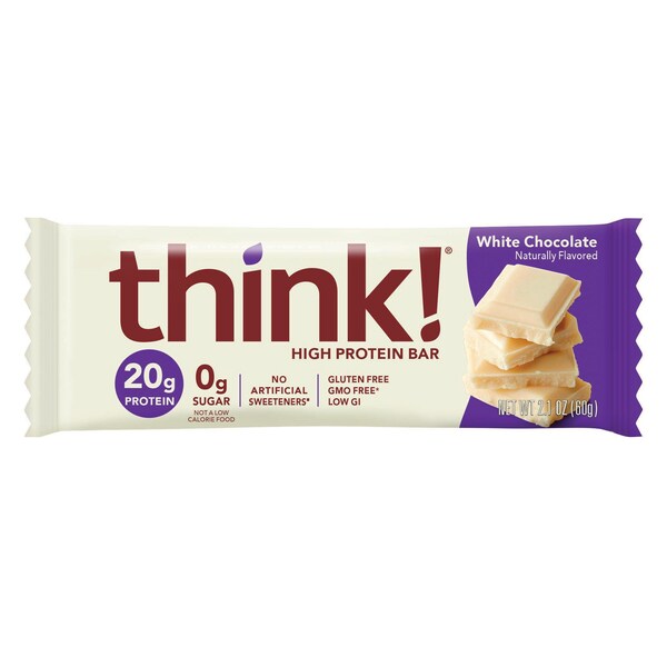 ThinkThin Protein Bar, Chocolate Blanco, PK120 - 1074613