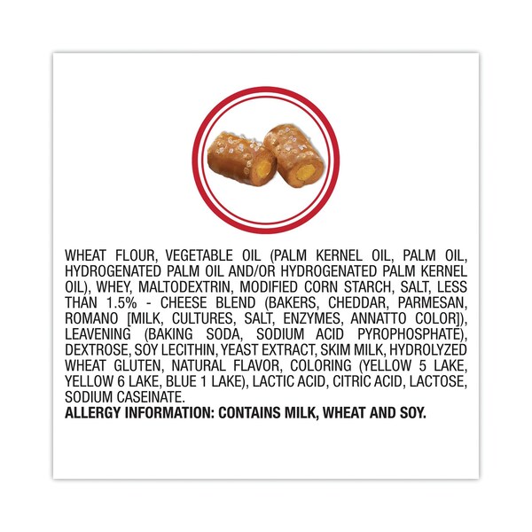 Bocadillos horneados Combos, bolsa de 18 oz, Pretzel de queso cheddar, PK18, 18PK - 551138