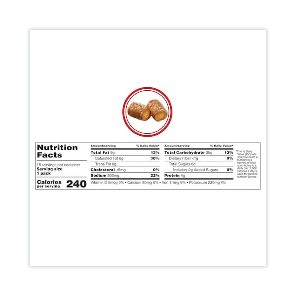 Bocadillos horneados Combos, bolsa de 18 oz, Pretzel de queso cheddar, PK18, 18PK - 551138