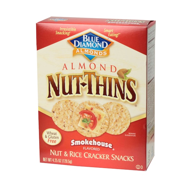 Almendras Blue Diamond Nut Thins Almond Smokehouse, paquete de 12 - 04431
