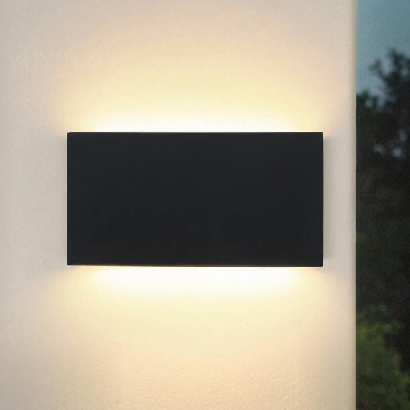 C Cattleya 9.75 pulgadas Negro con Cableado Difuminable LED Linterna de Pared Exterior Aplique - CA2488-W