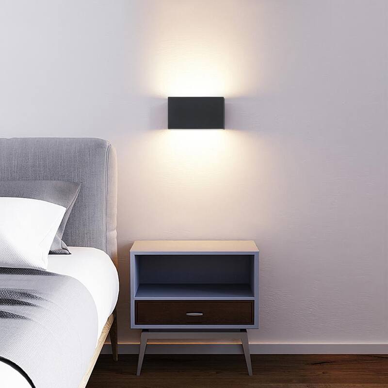C Cattleya 9.75 pulgadas Negro con Cableado Difuminable LED Linterna de Pared Exterior Aplique - CA2488-W
