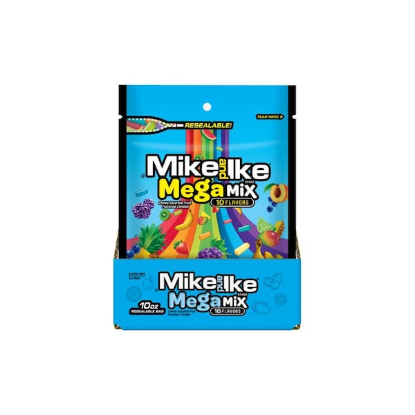Mike & Ike Bolsa de pie de 10 oz. Mega Mix, PK8 - 7097049295