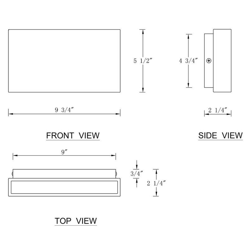 Lámpara de pared exterior de aluminio con dos luces LED en negro, con conexión eléctrica. Paquete de 1 unidad - CA2228-W
