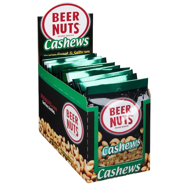 Nueces de cerveza Dulces y Saladas Cashew 2 oz., Paquete de 48 - 00067