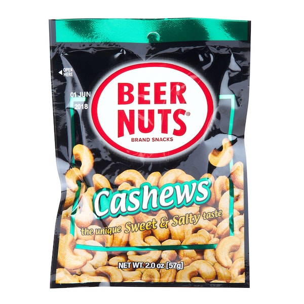 Nueces de cerveza Dulces y Saladas Cashew 2 oz., Paquete de 48 - 00067