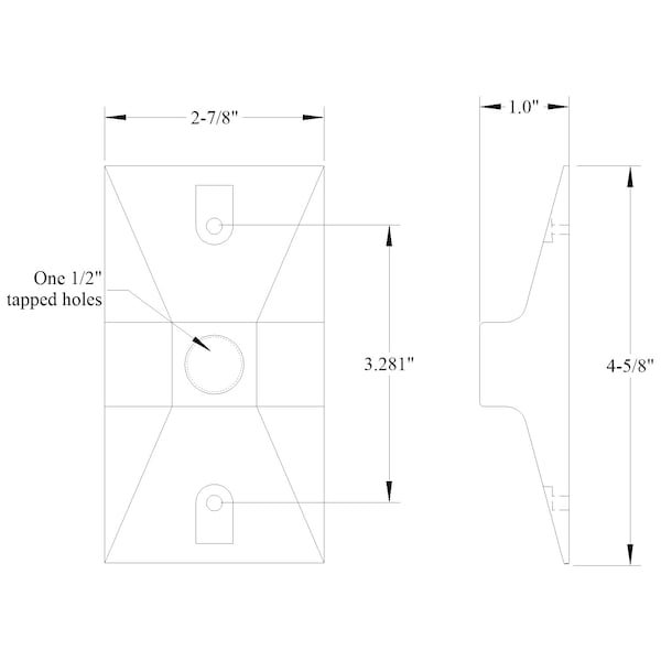 Mulberry Electrical Box Cover, Rectangular, Die-Cast Zinc/Stainless Steel - 30351Z