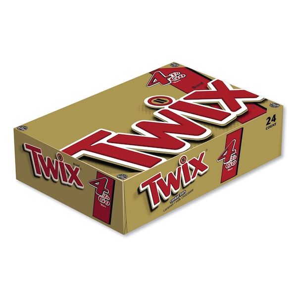 Barra de galleta con chocolate tamaño para compartir Twix, 3.02 oz, paquete de 24.