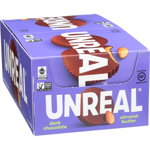 Copa de mantequilla de almendra y chocolate oscuro Unreal Candy de 0.5 oz., paquete de 240 - 125