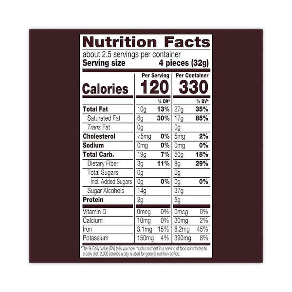 Hersheys Miniatures Chocolate Especial Oscuro sin Azúcar, Bolsa de 3 oz, PK12, 12PK - 27021